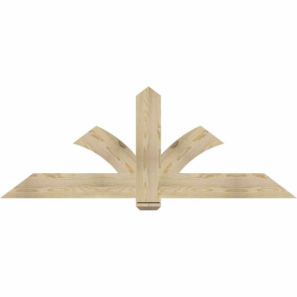 Ekena Millwork Redmond Rough Sawn Timber Gable Bracket, Douglas Fir, 72"W x 27"H x 2"D x 6"F, 9/12 Pitch GBW072X27X0206RED00RDF - main
